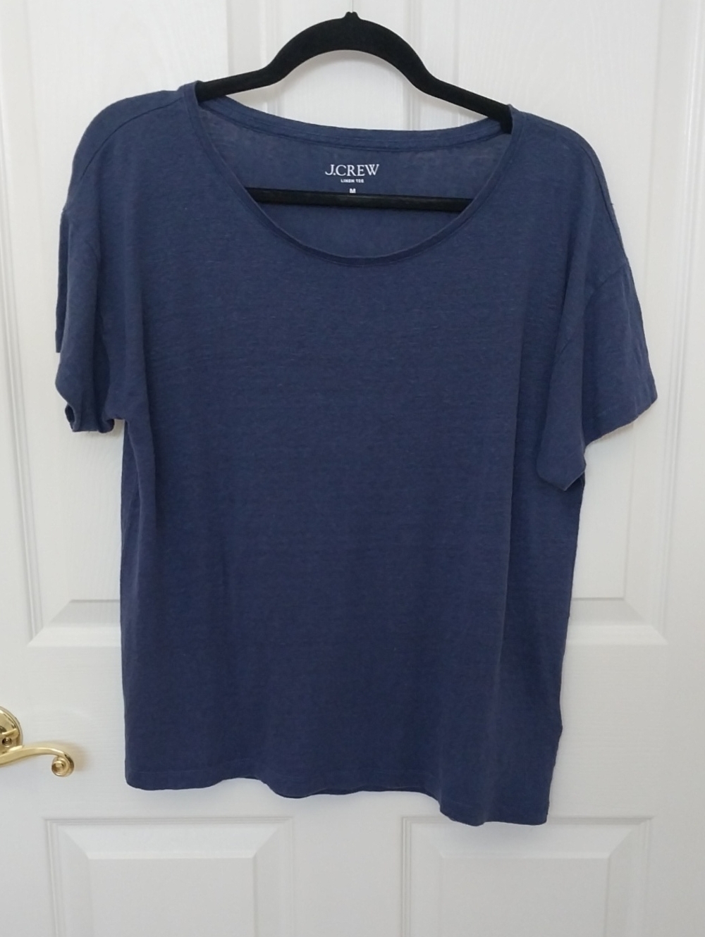 J. Crew Women's Short Sleeve Scoop Neck Tee - Navy